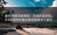 蜜桃传媒深度揭秘：丑闻风波背后，大V在酒吧后巷的角色极其令人意外