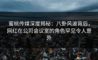 蜜桃传媒深度揭秘：八卦风波背后，网红在公司会议室的角色罕见令人意外
