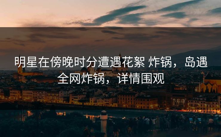 明星在傍晚时分遭遇花絮 炸锅，岛遇全网炸锅，详情围观